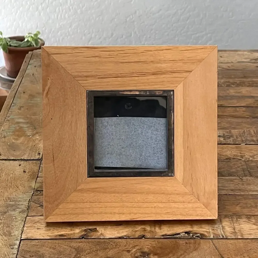 Natural Wooden Square Picture Frame 4x4